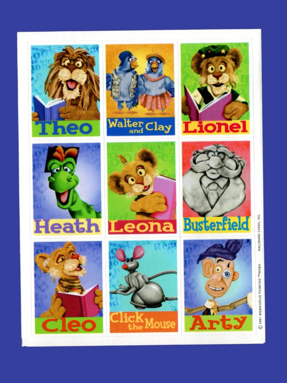 Hallmark Between the Lions Sticker Sheet Craft & Collecting Vintage Y2K PBS Kids